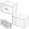 mDesign Plastic Stackable Home, Office Storage Box, 2 Pack + 32 Labels - Clear